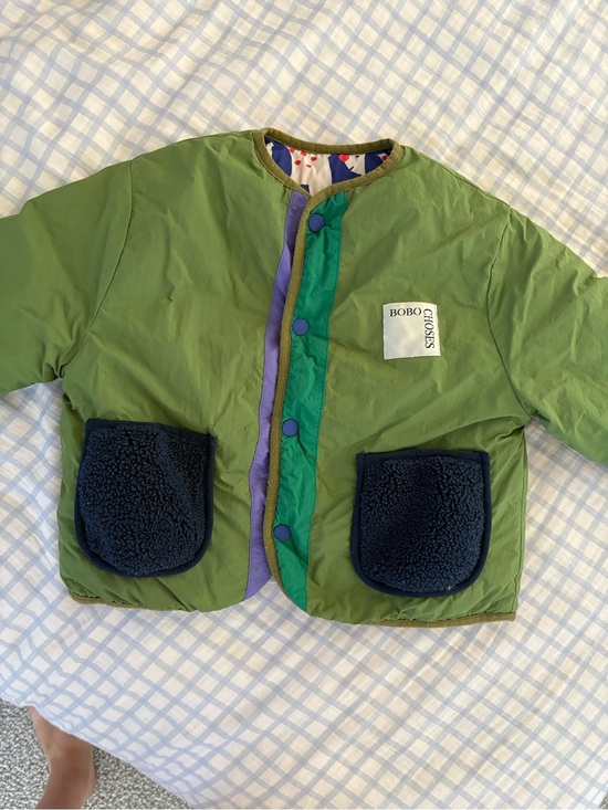 Bobo Choses Other - Bobo Choses Reversible Jacket Green Colourblock/Fairy Dog Graphic